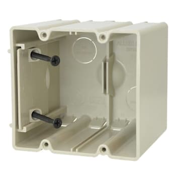 Allied Moulded 2-Gang Adjustable Slider Box, Vertical, Beige