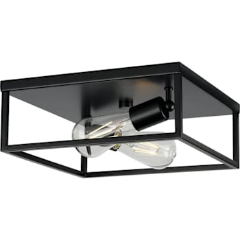 Image for Progress Lighting Perimeter 2-Light Indoor Flush Mount, 12", Matte Black from HD Supply