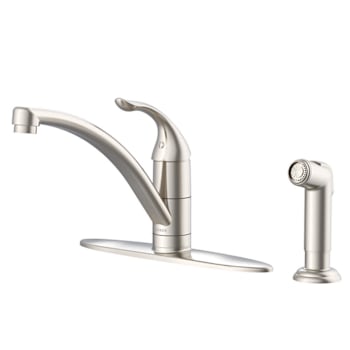 Image for Gerber Plumbing Viper 1h Faucet W/Spray/Deck Plate 1.75gpm Aeration/2.2gpm Ss from HD Supply