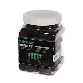 Hilmor 7/8 In. Lineset Cleaner Foam Pigs In Resealable Container,case Of 50