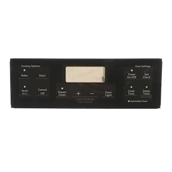 GE Replacement Black T09 Overlay For Range, Part # Wb07x26701