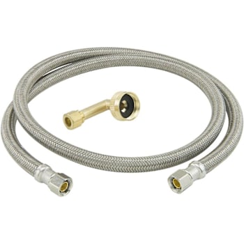 Brasscraft 3/8" Comp X3/8" Comp X48" Braid Poly Dw Cn-3/4" Hose Elbow Case Of 10