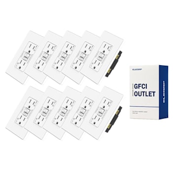Image for Elegrp 15a Tamper & Weather Resist Gfci, Wall Plate, White Package Of 10 from HD Supply