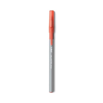 Image for Bic Round Grip Ballpoint Pen M 1.2 Mm Red Ink Gray/Red Barrel Package Of 12 from HD Supply