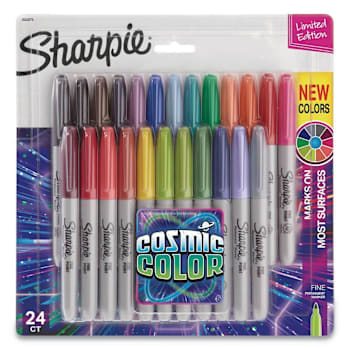 Sharpie Cosmic Color Permanent Markers Medium Bullet Tip Asst Package Of 24