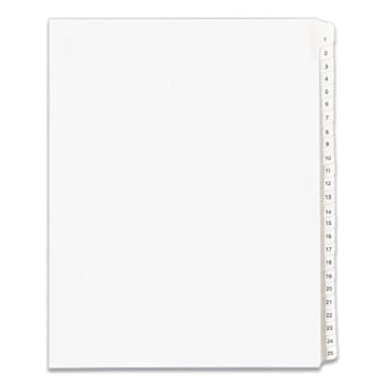 Avery Legal Exhibit Side Tab Style 25-Tab 1 To 25 White Package Of 25