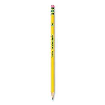 Ticonderoga Pre-Sharpened Pencil Hb #2 Black Lead Yellow Barrel Package Of 12