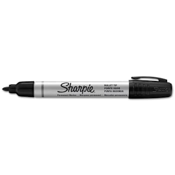 Image for Sharpie Durable Metal Barrel Permanent Marker M Bullet Tip Black Package Of 12 from HD Supply