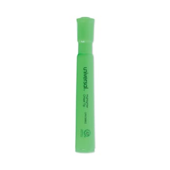 Universal Desk Highlighters Green Ink/Barrel Chisel Tip Green Package Of 12