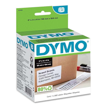 Image for DYMO Labelwriter Shipping Labels 2.31" X 4" White 300 Labels/Roll from HD Supply