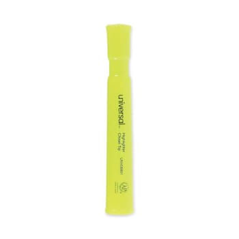Universal Desk Highlighters Yellow Ink/Barrel Chisel Tip Package Of 12