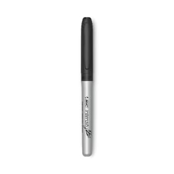Image for Bic Intensity Fine Tip Permanent Marker Tuxedo Black Package Of 12 from HD Supply