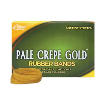 Alliance Pale Crepe Gold Rubber Bands Size 32 Golden Crepe Package Of 1100