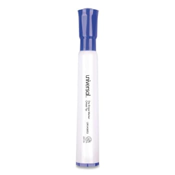 Universal Dry Erase Marker Broad Chisel Tip Blue Dozen Package Of 12
