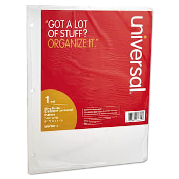 Image for Universal Deluxe Write-On/Erasable Tab Index 5-Tab White Tabs Package Of 5 from HD Supply