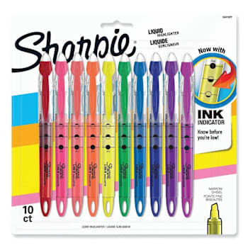 Sharpie Liquid Pen Highlighter Assort Ink/Barrel Colors Chisel Tip Package Of 10
