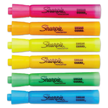 Sharpie Highlighters Box Assorted Ink/Barrel Colors Chisel Tip Package Of 12