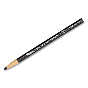 Image for Sharpie Peel-Off China Markers Black Dozen Package Of 12 from HD Supply