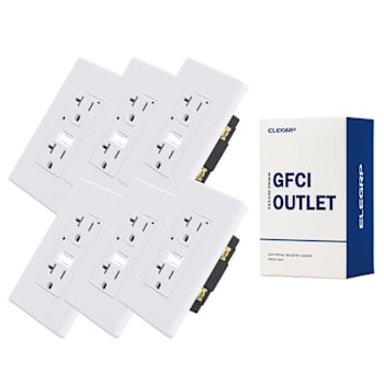 Image for National Brand 20a Tamper Resistant Gfci With Night Light, White, Package Of 6 from HD Supply