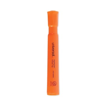 Universal Desk Highlighters Orange Ink/Barrel Chisel Tip Package Of 12