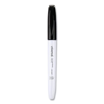 Image for Universal Pen Style Dry Erase Marker Fine Bullet Tip Black Dozen Package Of 12 from HD Supply