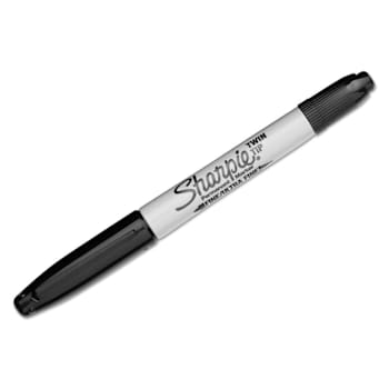 Image for Sharpie Twin-Tip Permanent Marker Extra-Fine/Fine Bullet Tip Black Package Of 12 from HD Supply