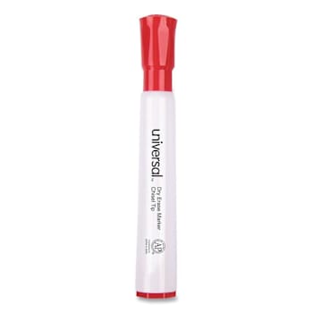 Image for Universal Dry Erase Marker Broad Chisel Tip Red Dozen Package Of 12 from HD Supply