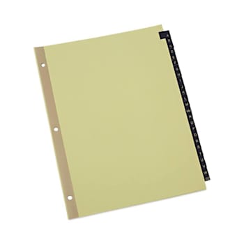Image for Universal Deluxe Simulated Leather Tab Divider-Gold Printing A-Z Package Of 25 from HD Supply