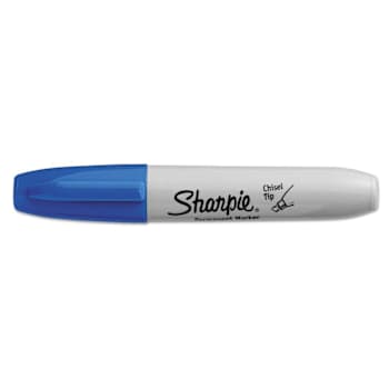 Image for Sharpie Chisel Tip Permanent Marker Medium Chisel Tip Blue Dozen Package Of 12 from HD Supply
