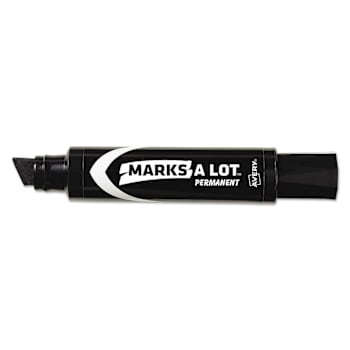 Avery Marks A Lot Extra-Large Extra-Broad Chisel Tip Black Package Of 12