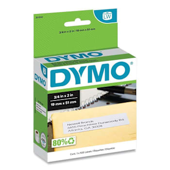 Image for DYMO Labelwriter Return Address Labels 0.75" X 2" White Package Of 500 from HD Supply