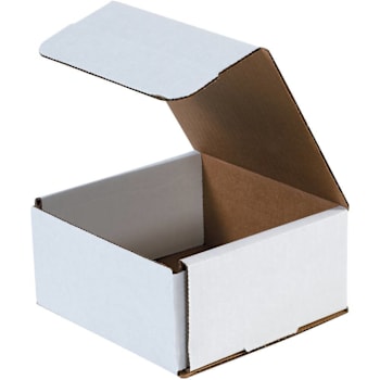 Box Partners 6 X 6 X 3" White Corrugated Mailers Package Of 50