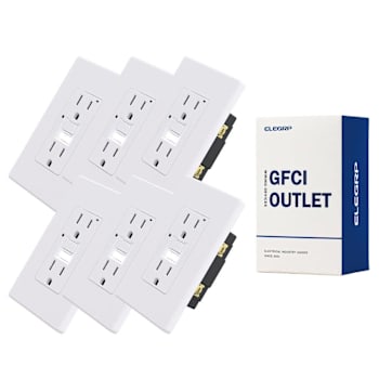 Image for National Brand 15a Tamper Resistant Gfci With Night Light, White, Package Of 6 from HD Supply