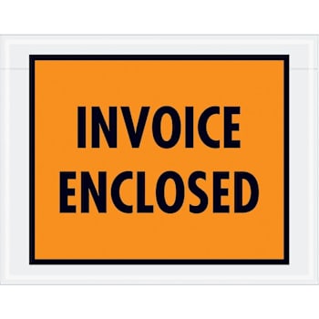 Box Partners 7 X 5 1/2" Orange "Invoice Enclosed" Full Envelopes Case Of 1000