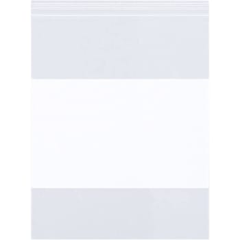 Box Partners 10 X 13" - 4 Mil White Block Reclosable Poly Bags Case Of 1000