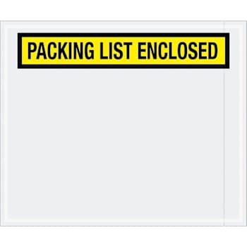 Box Partners 10 X 12" Yellow "Packing List Enclosed" Envelopes Case Of 500