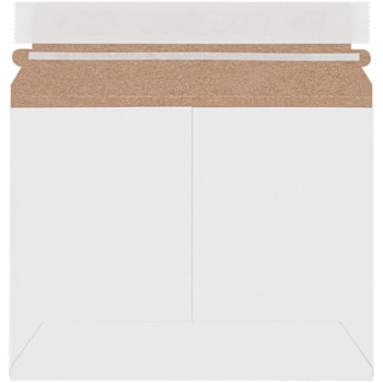 Box Partners 8 X 6" White Stayflats Lite Mailers Case Of 200