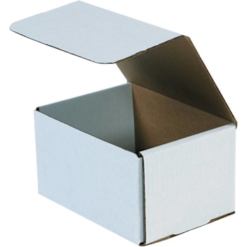 Box Partners 6 1/2 X 4 7/8 X 3 3/4" White Corrugated Mailers Package Of 50