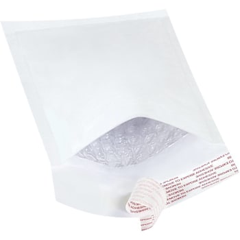Box Partners 4 X 8" White #000 Self-Seal Bubble Mailers Case Of 25