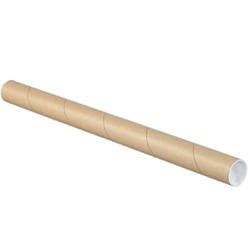 Box Partners 1 1/2 X 26" Kraft Tubes With Caps Case Of 50