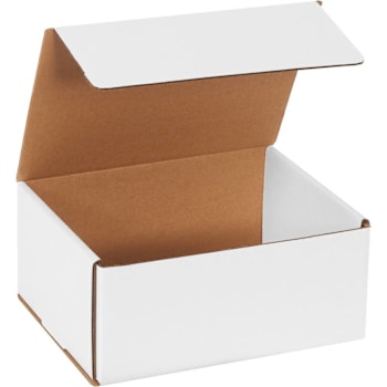 Box Partners 9 X 7 X 4" White Corrugated Mailers Package Of 50