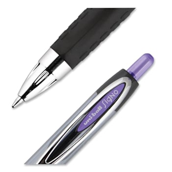 Image for Uni-Ball Signo 207 Gel Pen .7 Mm Violet Ink Smoke/Black/Violet Brl Package Of 12 from HD Supply