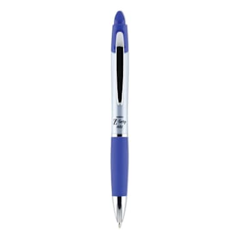 Image for Zebra Z-Grip Max Ballpoint Pen 1 Mm Blue Ink Silver/Blue Brl Package Of 12 from HD Supply