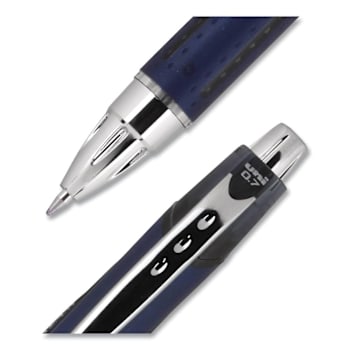 Image for Uni-Ball Jetstream Hybrid Gel Pen Fine .7 Mm Black Ink Blue/Silver Package Of 12 from HD Supply