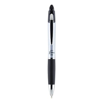 Image for Zebra Z-Grip Max Ballpoint Pen 1 Mm Black Ink Silver/Black Brl Package Of 12 from HD Supply