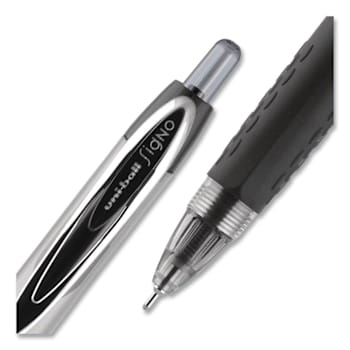 Image for Uni-Ball Needle Point Gel Pen 0.7 Mm Black Ink Clear/Black Brl Package Of 12 from HD Supply