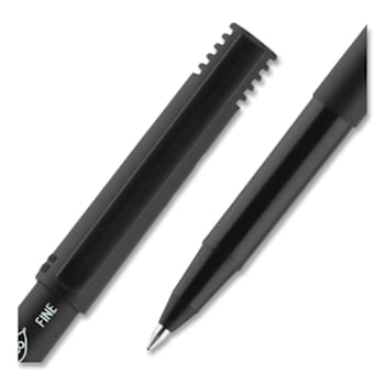Image for Uni-Ball Onyx Rollerball Pen Stick Fine 0.7 Mm Black Ink Black Brl Package Of 12 from HD Supply