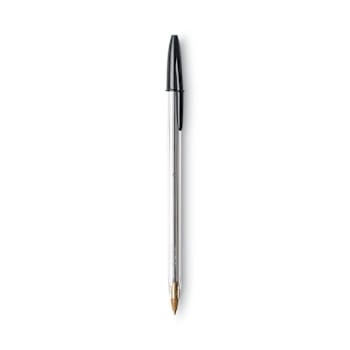 Image for Bic Cristal Xtra Smooth Ballpoint Pen 1 Mm Black Ink Clear Brl Package Of 12 from HD Supply