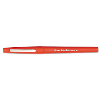 Paper Mate Flair Felt Tip Porous Point Pen 0.7 Mm Red Ink/Brl Package Of 12