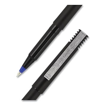 Image for Uni-Ball Rollerball Pen Extra-Fine 0.5 Mm Blue Ink Black/Blue Brl Package Of 12 from HD Supply